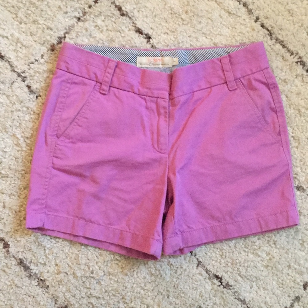 Purple J. Crew Chino Shorts